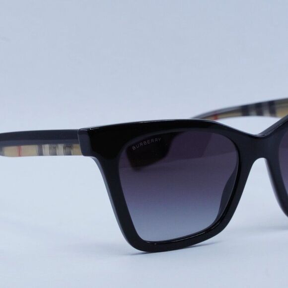 Burberry Elsa BE4346 39428G Sunglasses Black/Brown Cat Eye Frame, Grey Lenses - Picture 8 of 10